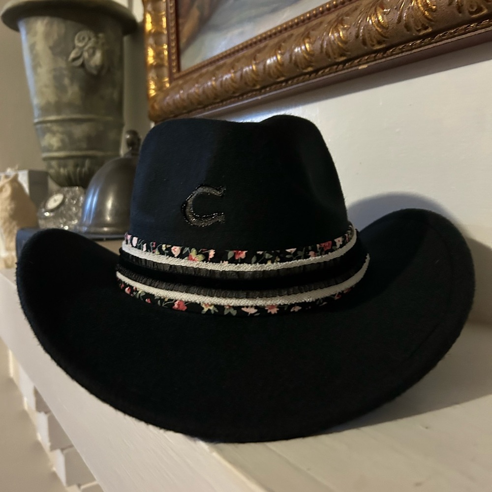 Custom Designed Black Women's Hat with trim and branding